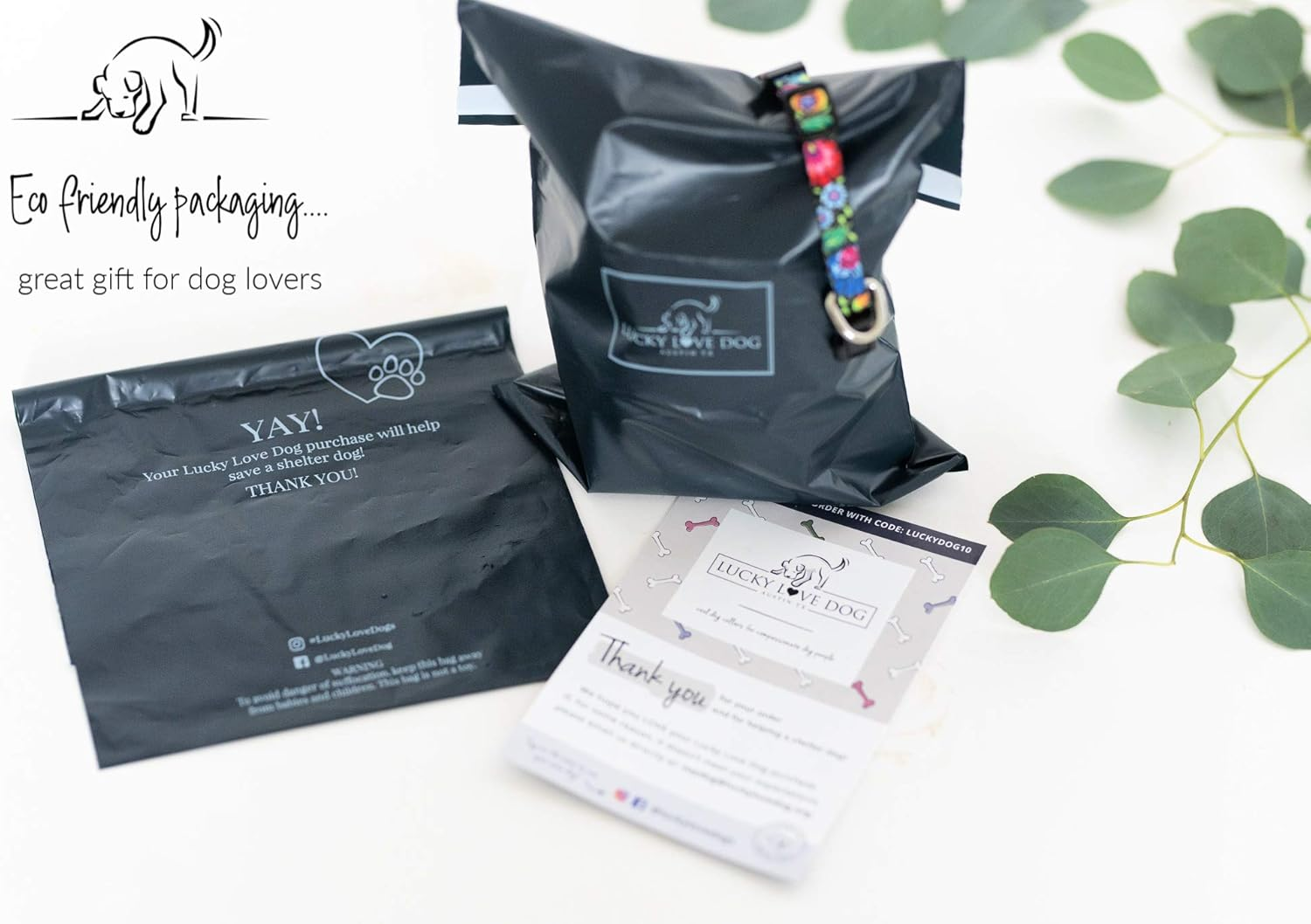 Lucky Love Dog, Adjustable Fun Style Martingale Collar for Dogs, Comfy & Bright Color, Premium No Slip Dog Collar - (Medium, SOCO Mart) image number 3