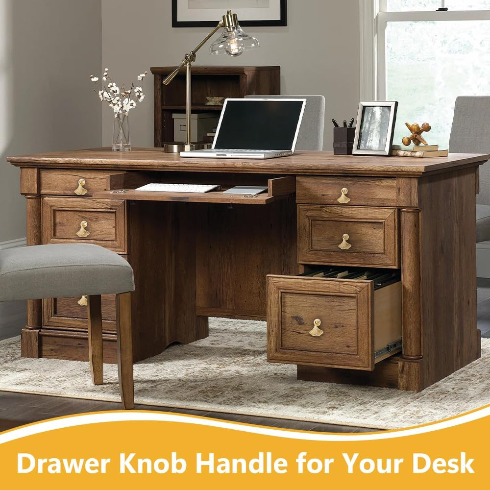 10 Pcs Ginkgo Leaf Drawer Knobs, Zinc Alloy Gold Kitchen Cabinet Pull for Dresser Cupboard Furniture Hardware Handle image number 6