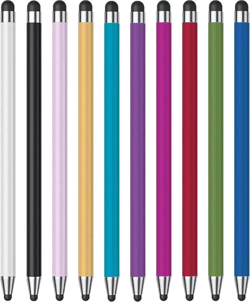 Stylus (10Pcs), Stylus Pen for Touchscreen, High Precision and Sensitivity Stylus Pen for Ipad Iphone Android Smartphone and Tablets, Compatible with All Capacitive Touch Screen (White Black)