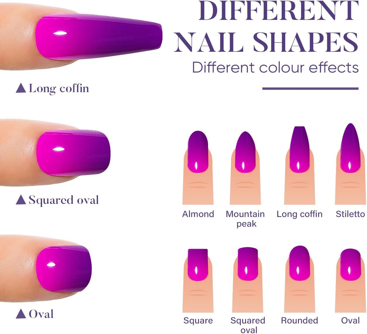Nicedeco Temperature Color Changing Chameleon Gel Nail Polish Soak off LED U V 15Ml-01 Cruelty-Free & Vegan - Tc02 image number 3