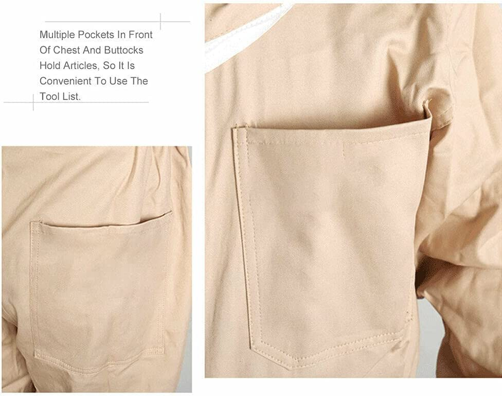 Full Beekeeping Suit Bee Suit Heavy Duty with Leather Ventilated Keeping Gloves (L with Gloves)