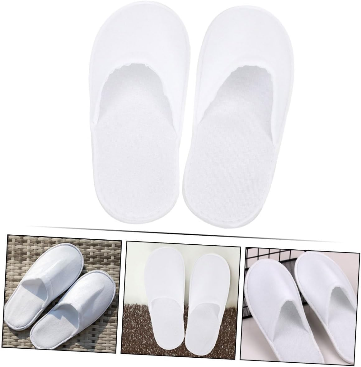 OATIPHO Bulk Slippers for Guests 12 Pack of Soft Comfortable Home Slippers for Hotel Spa Use image number 2