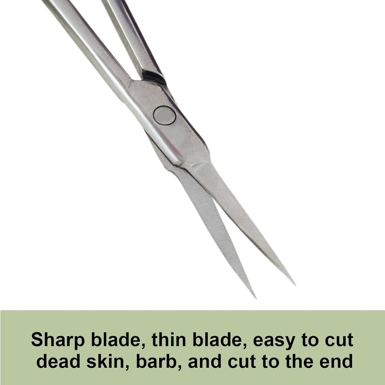 BUNIQ Stainless Steel Curved Eyebrow Scissors | Extra Fine Curved Eyebrow Scissors for Women | Beard/Nose Hair/Mustache/Eyelash Grooming Tool | Silver image number 5