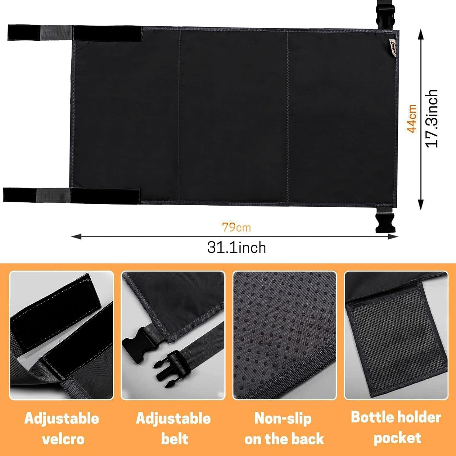 Portable Children'S Aircraft Footstool,Child Travel Aircraft Seat Extender | Child Airplane Footrest,Toddler Travel Beds,Kids Travel Cot for Planes,Trains, Comfortable and Restful Travel - Black image number 3