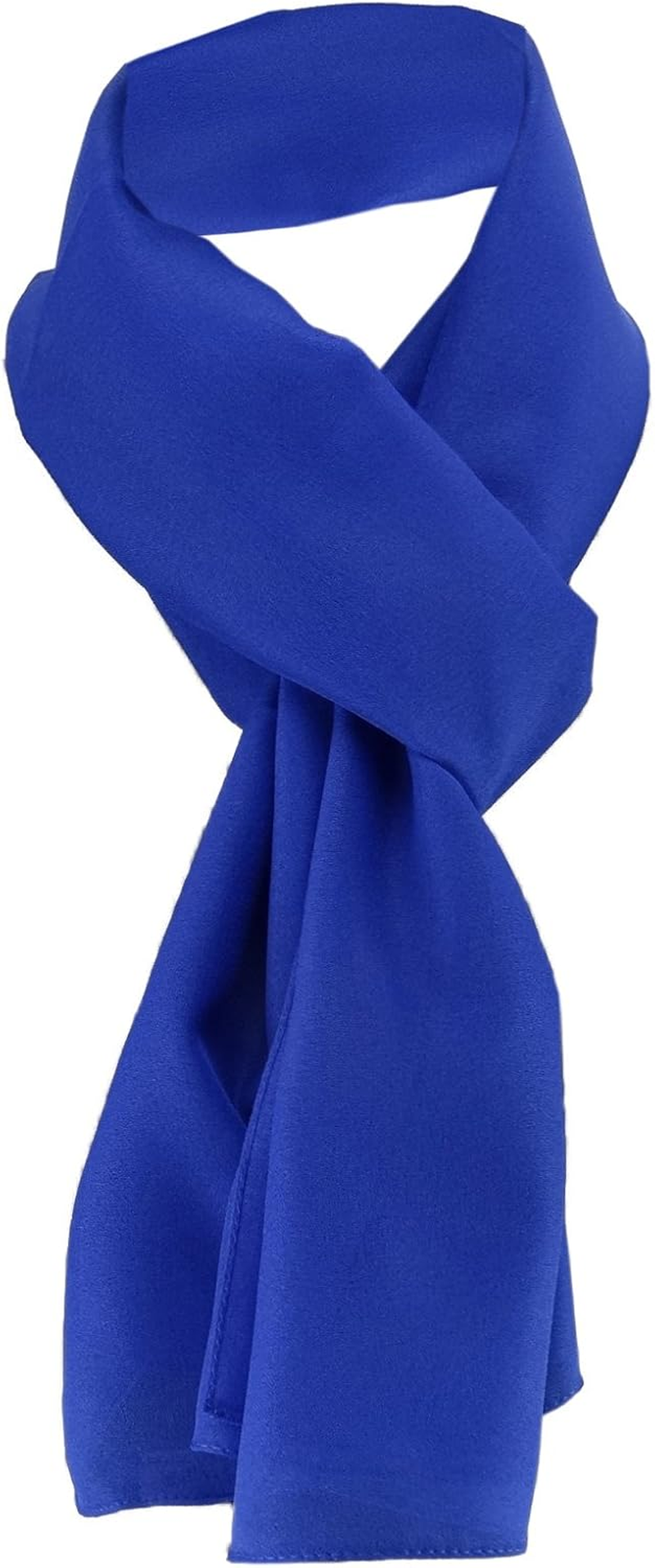 Tigertie Women'S Chiffon Scarf in Plain Colour - Scarf Size 160 Cm X 36 Cm - Made in Italy
