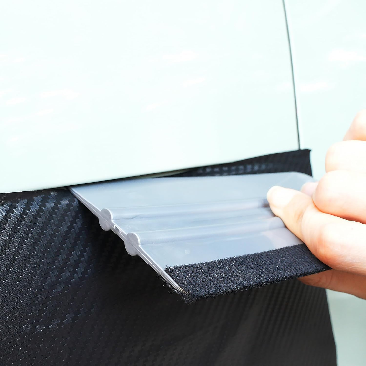 4Piece Plastic Squeegee Set, 8IN/6IN/5IN/4IN, Window Tint Squeegee Vinyl Wrap Squeegee with Felt Edge, Wallpaper Tools Decal Applicator Vinyl Scraper, Perfect Smoothing/Cleaning Solutions image number 3