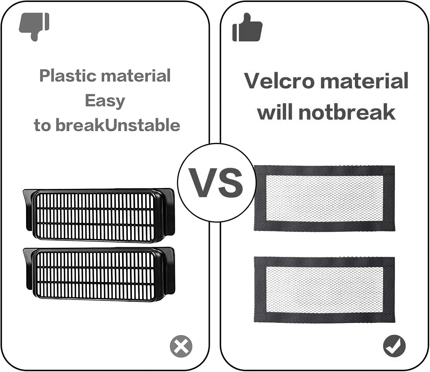 4-Pack Tesla Model 3/Y Seat Vent Protection Covers | Custom Fit Under-Seat Air Outlet Guards for Tesla Models 2017-2024 | Interior Accessories Set image number 1