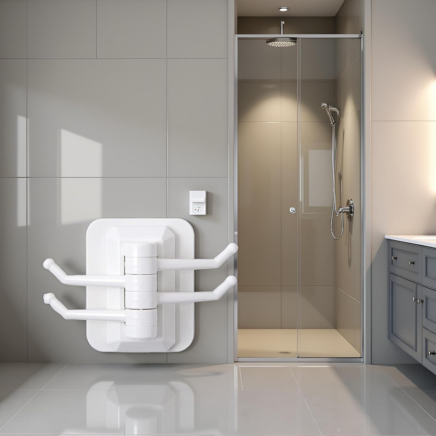 Jowxsx White Self Adhesive Hook Multifunctional Wall Hooks,Punch Free Strong Sticky Utility Heavy Duty Hook,Coat Towel Seamless Hook,Waterproof Hanger for Bathroom,Kitchen,Home Hardware image number 3