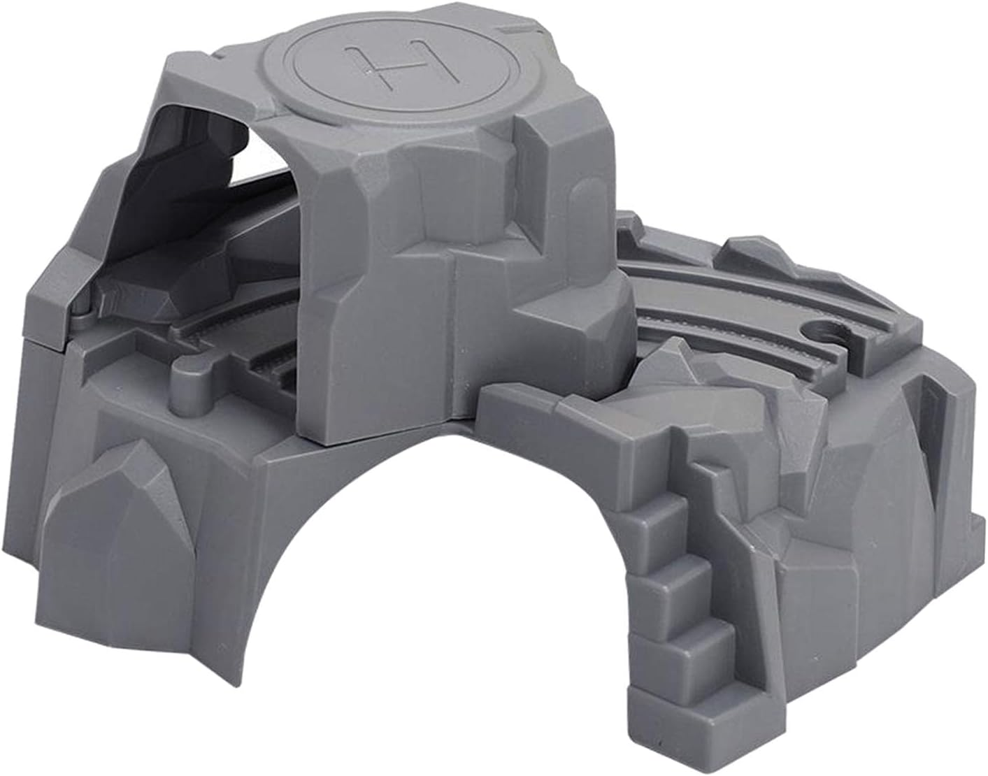 Plastic Grey Double Tunnel,Wooden Train Track Accessories, Toys image number 1