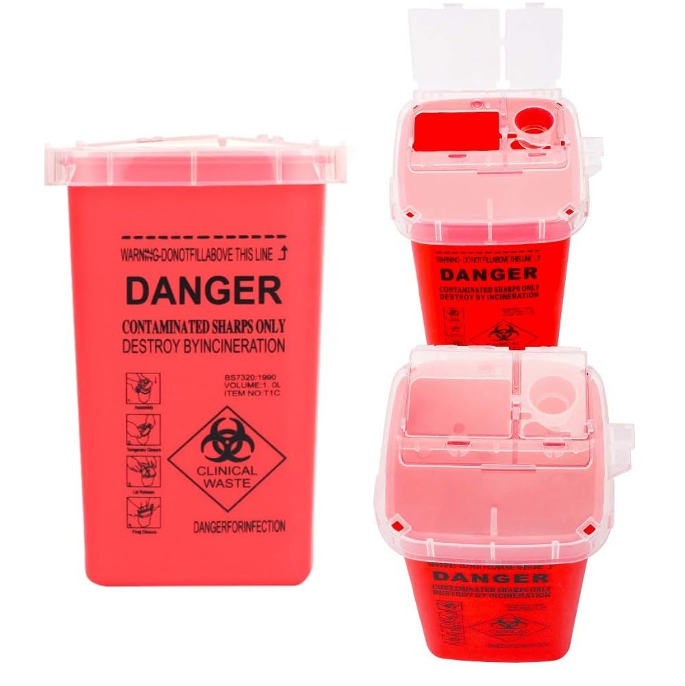 Portable Sharps Container, Designed for Safe and Convenient Handling of Insulin Needles, Pen Needles, and Other Medical Sharps during Travel or at Home and Office, 2 Packs image number 6