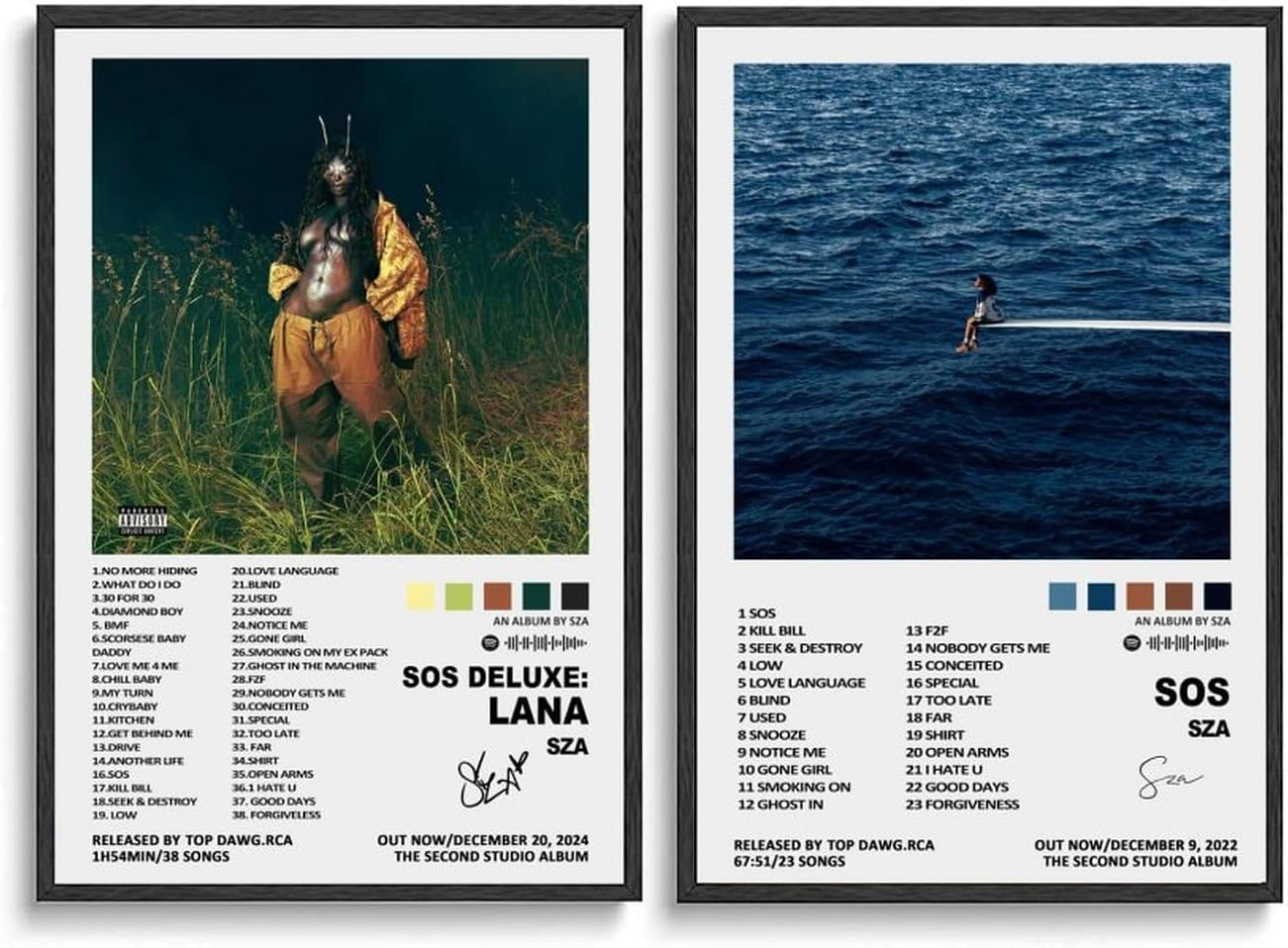 Wall Art Music Sza Album Poster Poster a Set of 2 Canvas Posters Room Aesthetic Festival Gift Family Bedroom Decor Wall Art Home12X18Inch(30X45Cm) Style image number 2