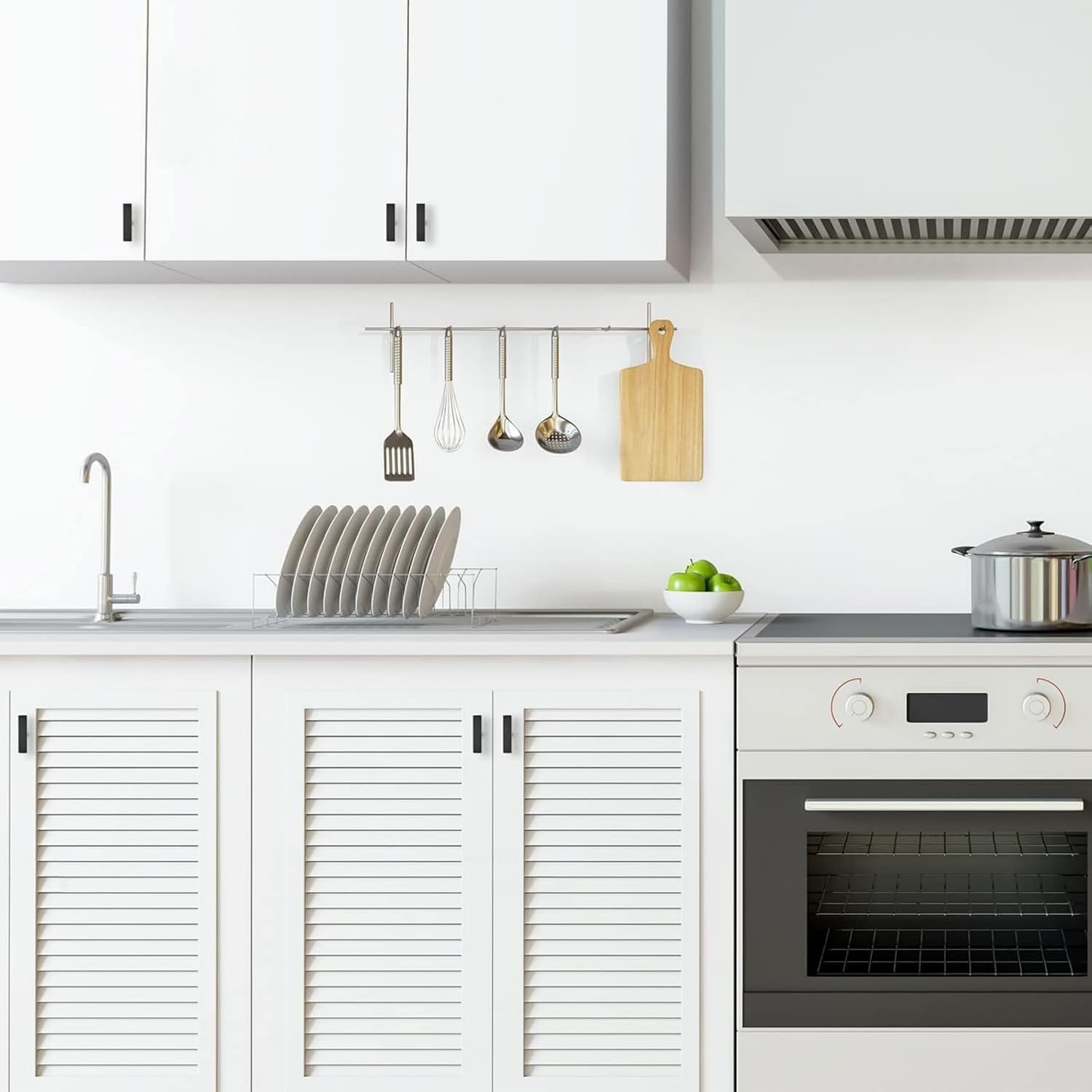 SNOKAY 10 Pack Matte Black Square T Cabinet Pulls Single Hole Square Cabinet Handles for Kitchen Cabinet Matte Black Drawer Pulls, 5CM Length image number 5