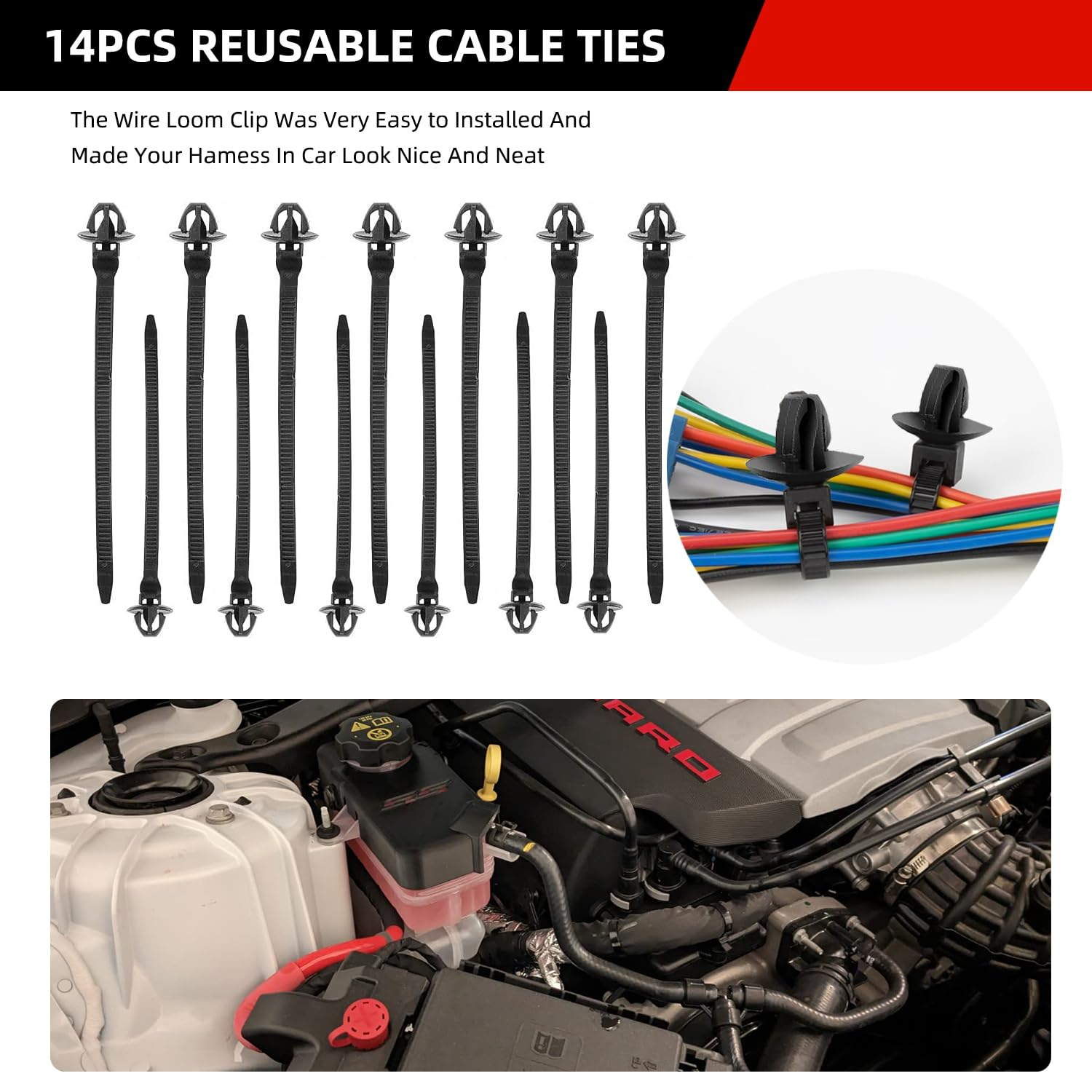 999-Piece Car Push Retainer Clips Body Clips Plastic Fasteners Kit 22 Most Popular Sizes Nylon Auto Push Pin Rivets Set with 5 Removal Tools for Bumper, Fender, Door Trim image number 6