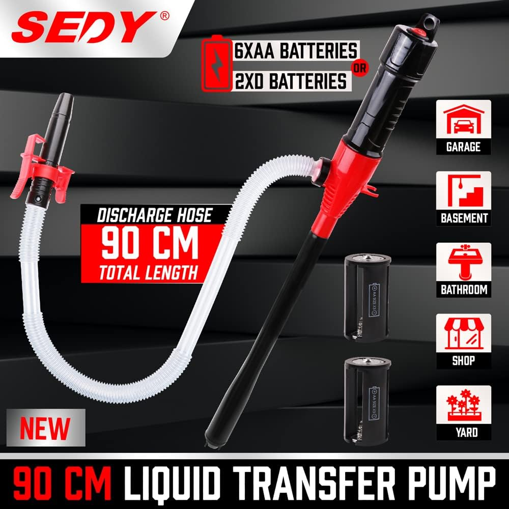 SEDY Electric Hand Pump, Portable Transfer Pump Battery Powered Siphon Liquid Extractor 2.2GPM, for Gasoline Diesel Fuel image number 6