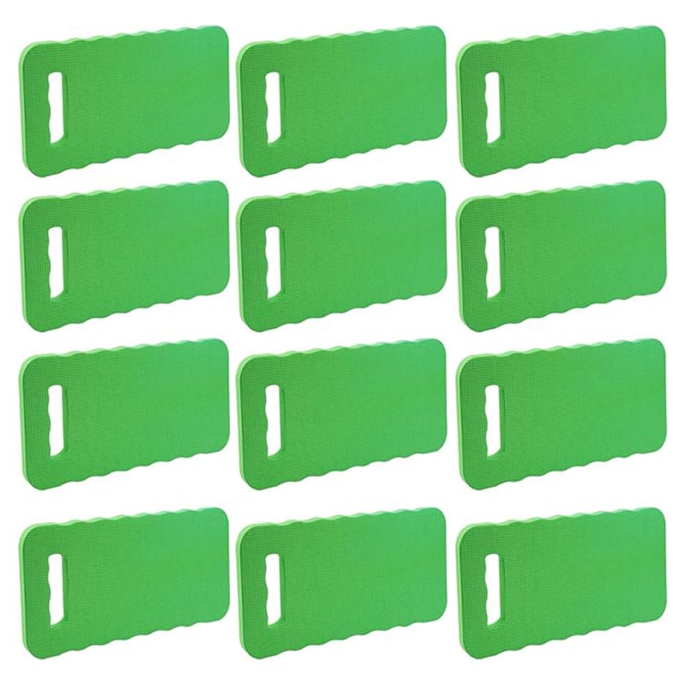 GUDAJIN 12 Pack Garden Kneeling Pads, Thickened Garden Gardening Kneeling Pads, Knee Pads Waterproof Non-Slip Mat, Yoga Exercise Seat Mat for Gardening, Cleaning, Yoga, Praying, Exercise (Green)