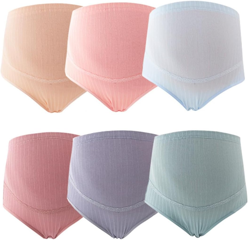 Holibanna 3Pcs High Waist Cotton Maternity Underwear Adjustable Stomach Support Nursing Panties for Pregnant Women Comfortable Breathable Soft Fabric image number 2