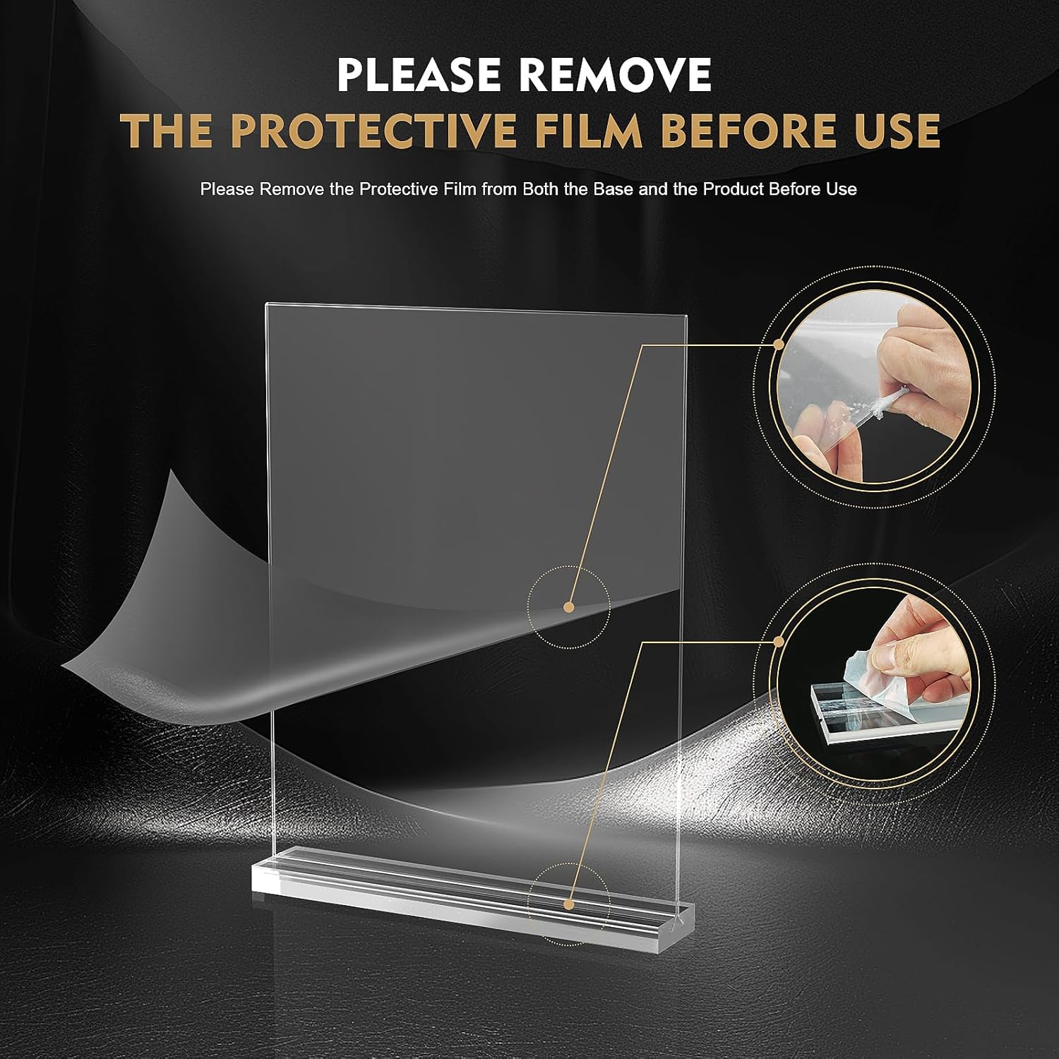 A4 Acrylic Sign Holder, 6Pack T-Shape Double-Side A4 Perspex Display Stand, Clear Poster Menu Holders for Office Shop Restaurant School image number 1