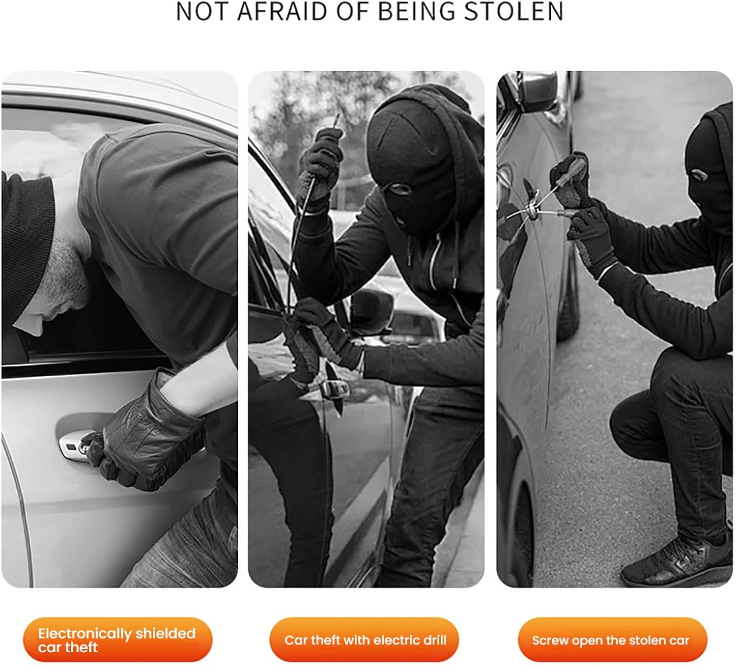 Steering Wheel Lock for Cars, Universal Auto Anti-Theft Lock with 2 Keys - Flexible & Compact Security Device for Car, Truck, SUV, Van - High Visibility Deterrent with Easy Storage (Red) - Black image number 5