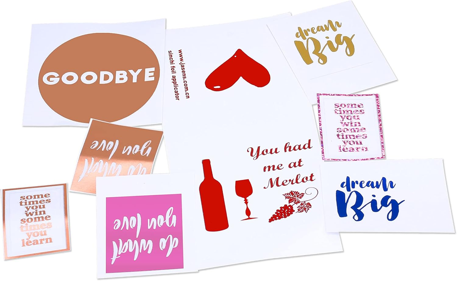 SINCHI 8-Color Pack Heat Transfer Foil Rolls for Minc Foil Machine, 210Mm X 3M per Roll, Toner Reactive Foil for Toner Printing Arts & Crafts, Shirt Press, Iron Press image number 4