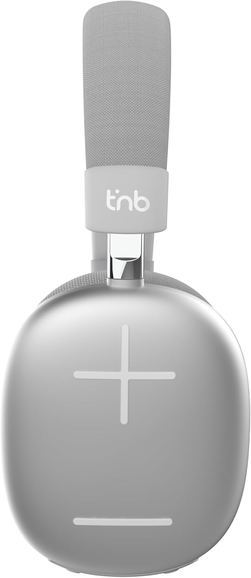 T'Nb Bounce Max Wireless Over-Ear Headphones, New Version, Comfortable and Comprehensive, with Bluetooth Connection, Stereo Sound with Built-In Microphone, Battery Life up to 50 Hours - Silver