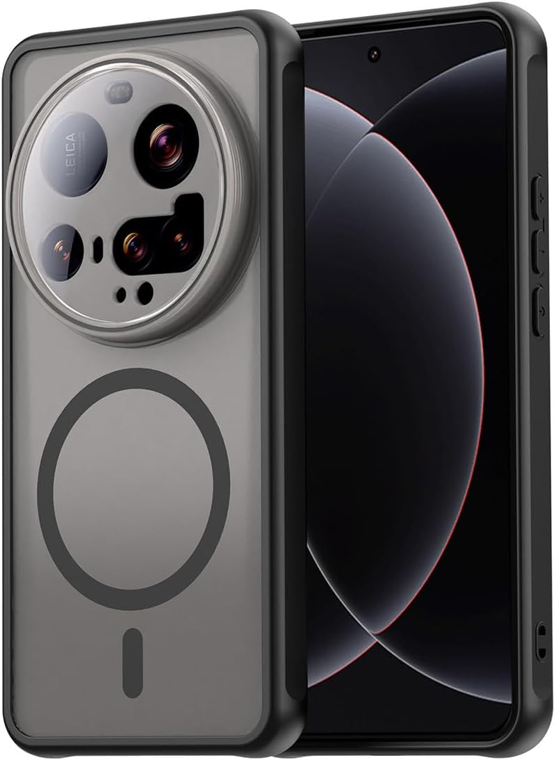 UPLAI Case for Xiaomi 15 Ultra, Slim Shockproof Magnetic Mobile Phone Case Case, Premium PC + TPU Silicone Bumper Stylish Translucent Frosted Matt Protective Case Green