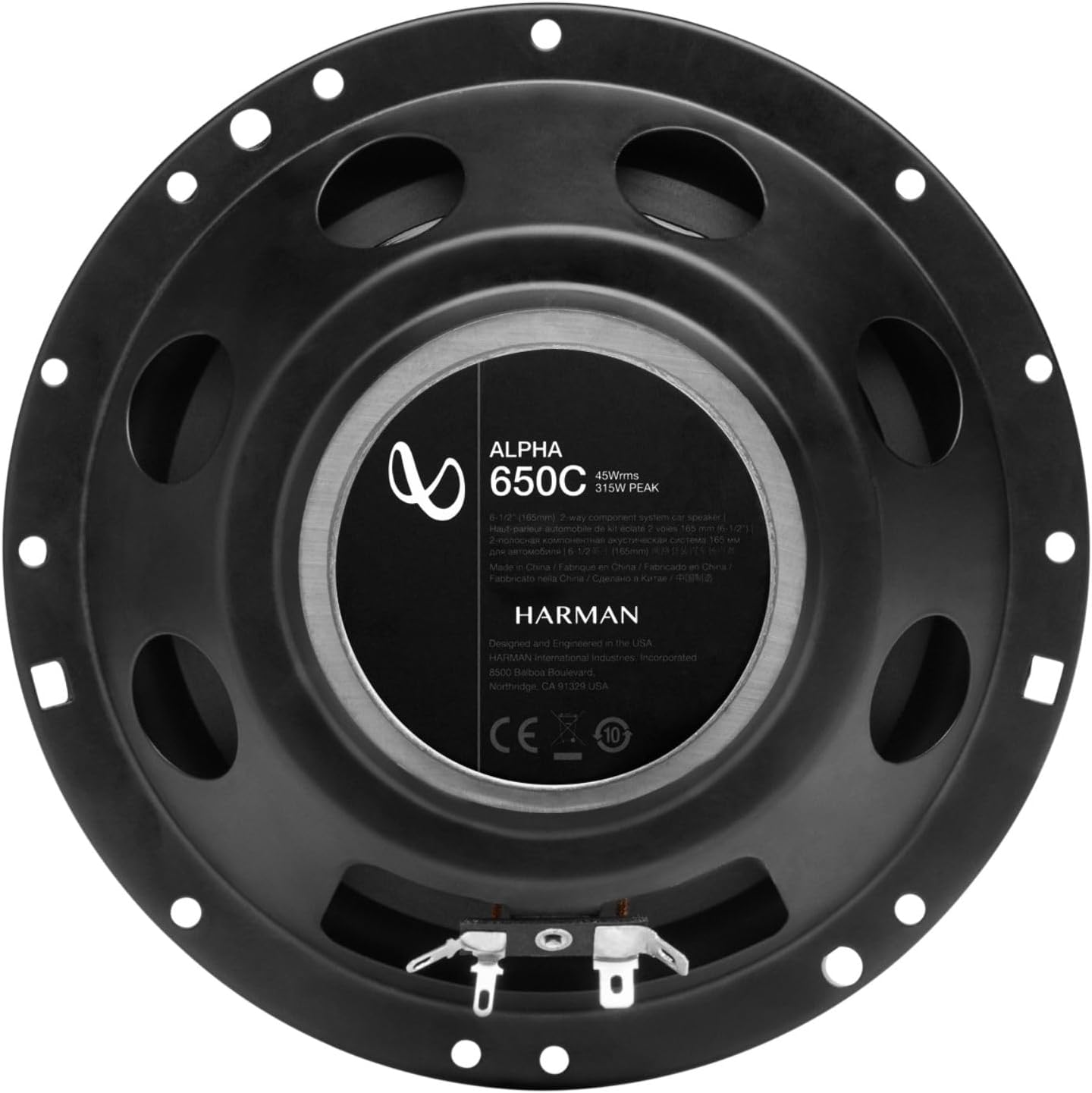 Infinity Alpha 650C 2-Way 45W RMS Component Car Speakers, 6.5-Inches image number 5
