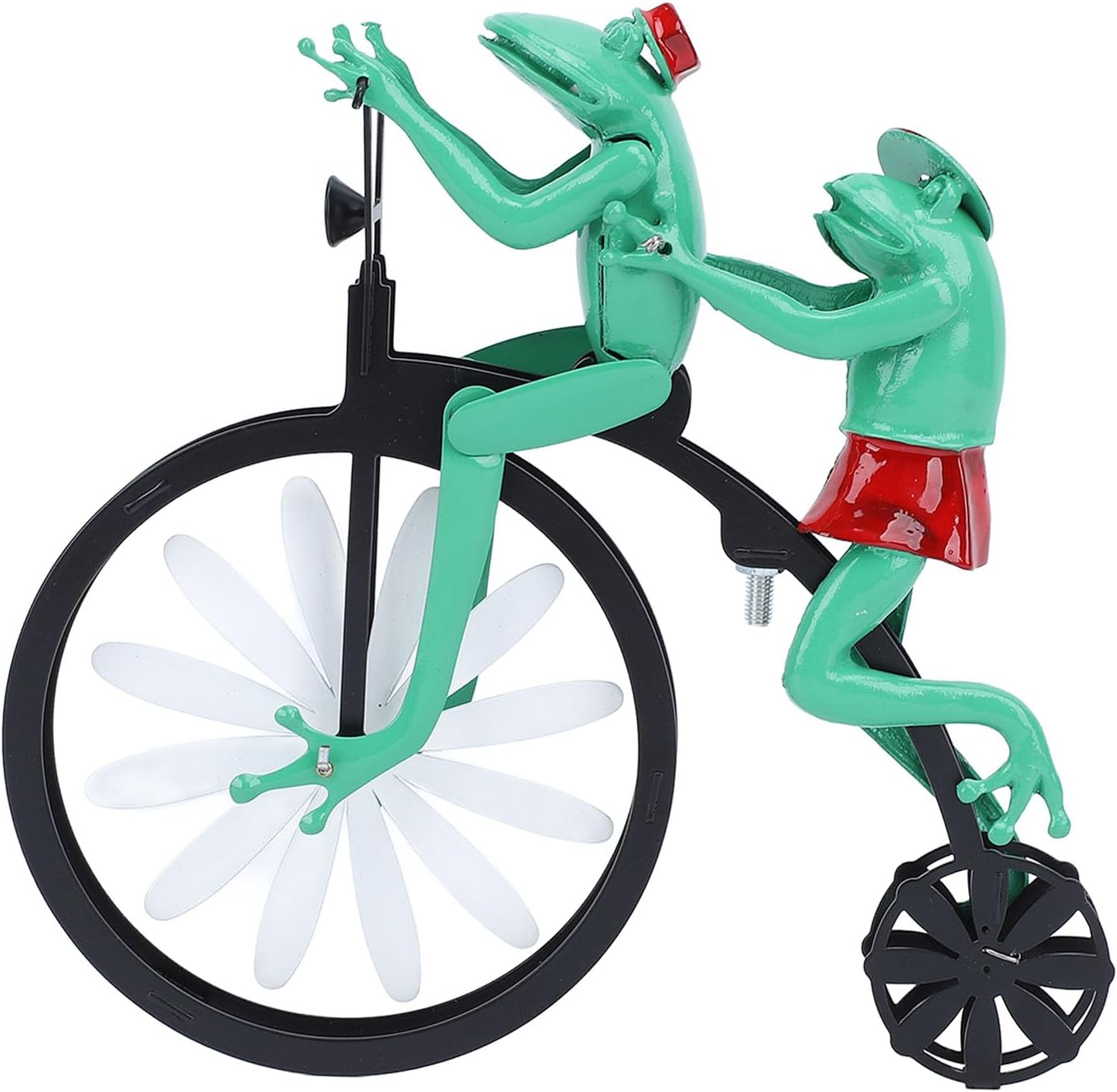 Vintage Metal Wind Spinner, Metal Windmills Garden Ornaments Frogs Decor Outdoor Lawn Metal Art Sculptures, Garden Yard Lawn Decoration Frog Ornament, Wind Spinner, image number 1