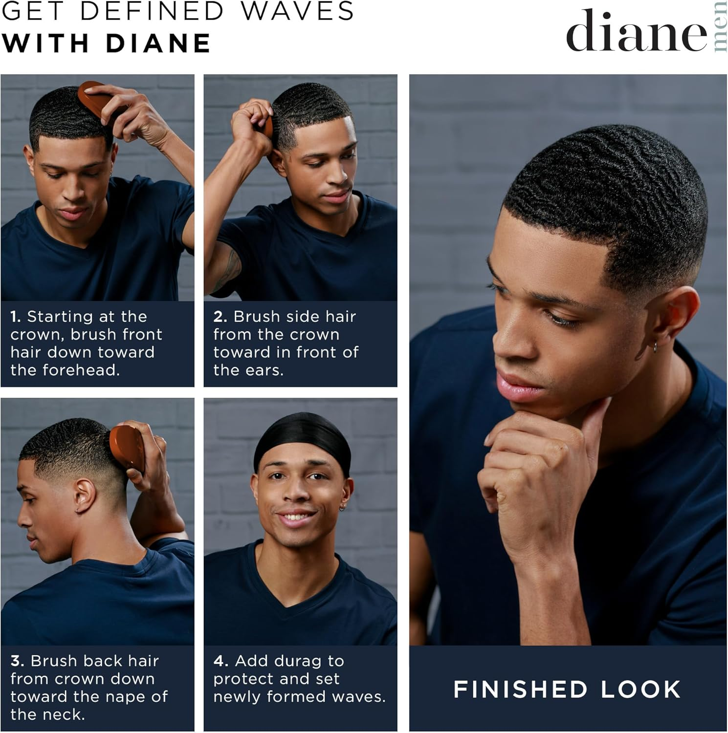 Diane 100% Medium Boar Club Brush, D8118 image number 4