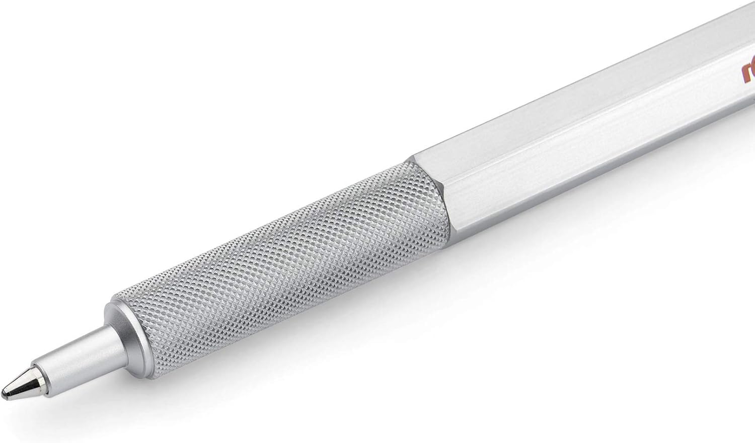 Rotring 600 Ballpoint Pen | Medium Point | Black Ink | Silver Metal Barrel with Non-Slip Knurled Grip | Refillable