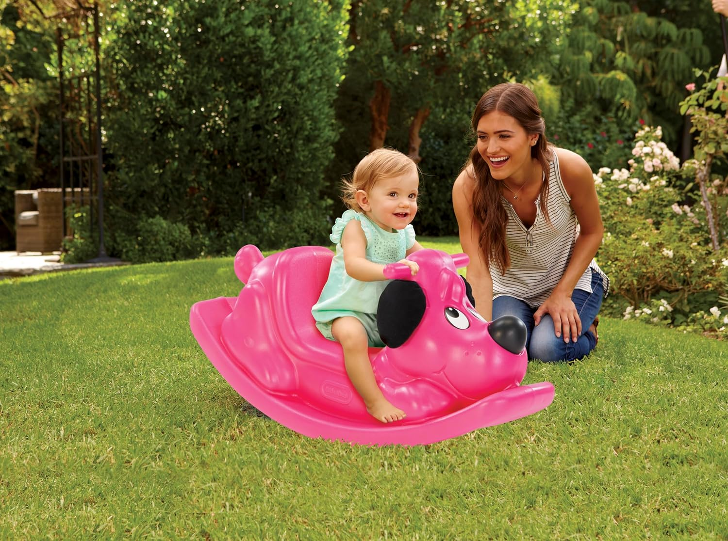 Little Tikes Rockin' Puppy- Magenta - Blue image number 4