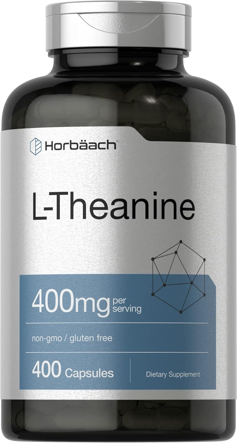 L-Theanine 400Mg Capsules | 400 Count Max Size | Non-Gmo & Gluten Free | by Horbaach image number 6