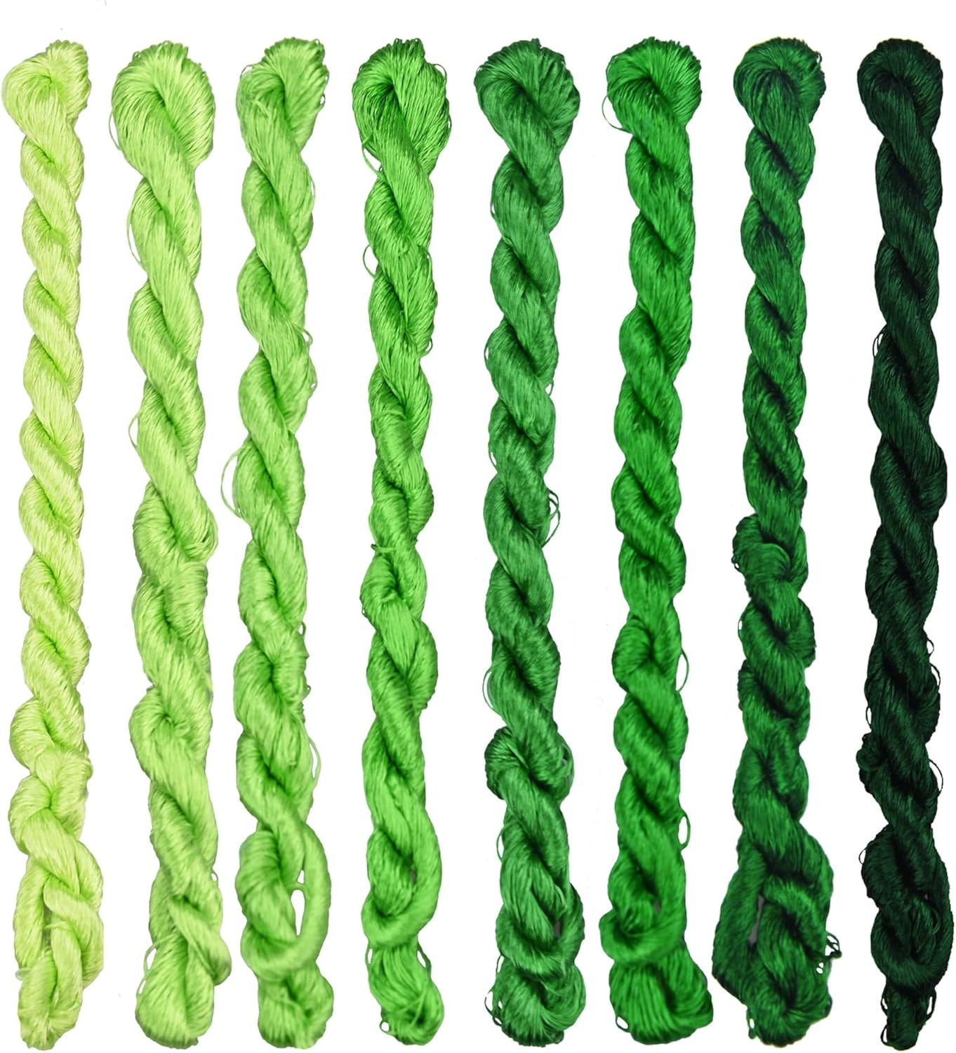 Natural 100% Silk Thread Handmade Embroidery Thread Floss 7 Colors Each 110 Meters (04)