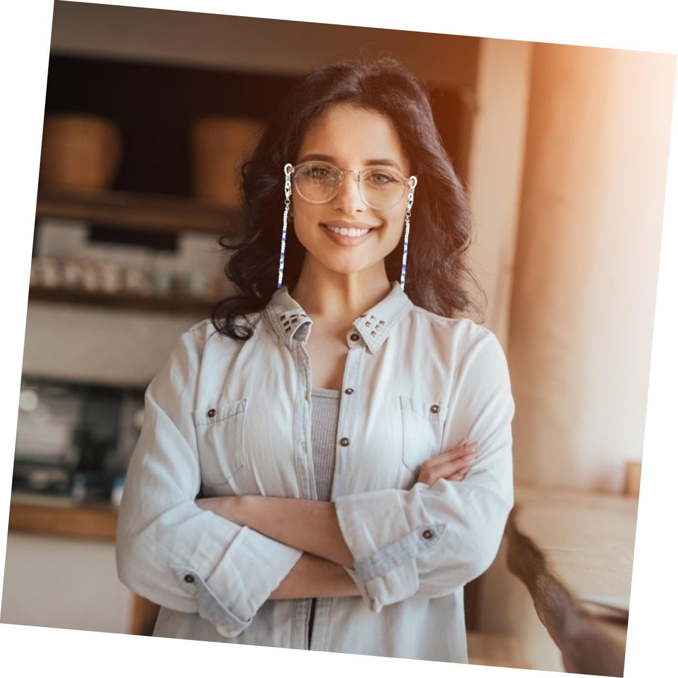 LIFKOME 3Pcs Women Eyeglass Chain Girls Glasses Lanyard Decorative Spectacle Chain Gentle Accessory Sports Strap