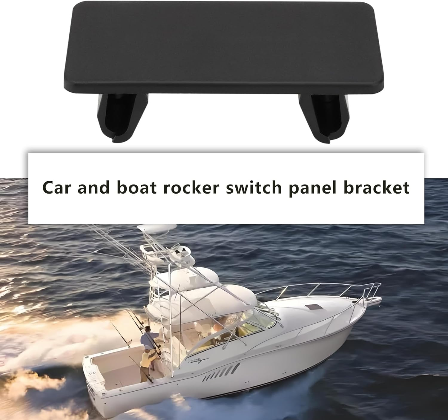 Emagtech 4Pcs Car Boat Rocker Switch Panel Blanking Plate Rocker Switch Panel Holder Compatible with Carling ARB Narva (48X24X12Mm) image number 3