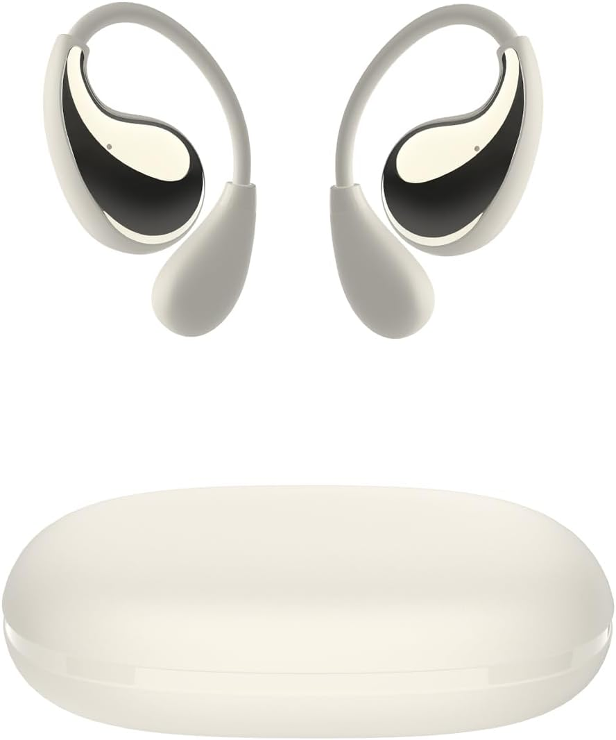 Eleror Open Ear Wireless Earbuds Bluetooth Running Headphones, 6G Ultra Lightweight Small Ear Buds with Nature Sound Earphones for Fitness/Workouts (Black)