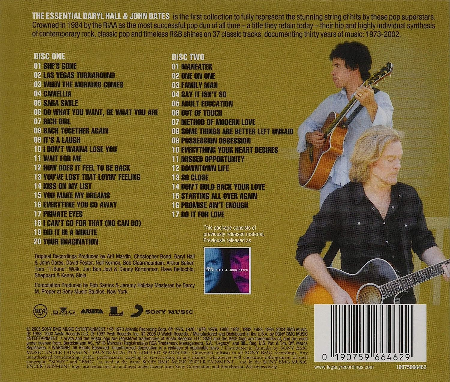 Essential Daryl Hall & John Oates [Sony Gold Series]