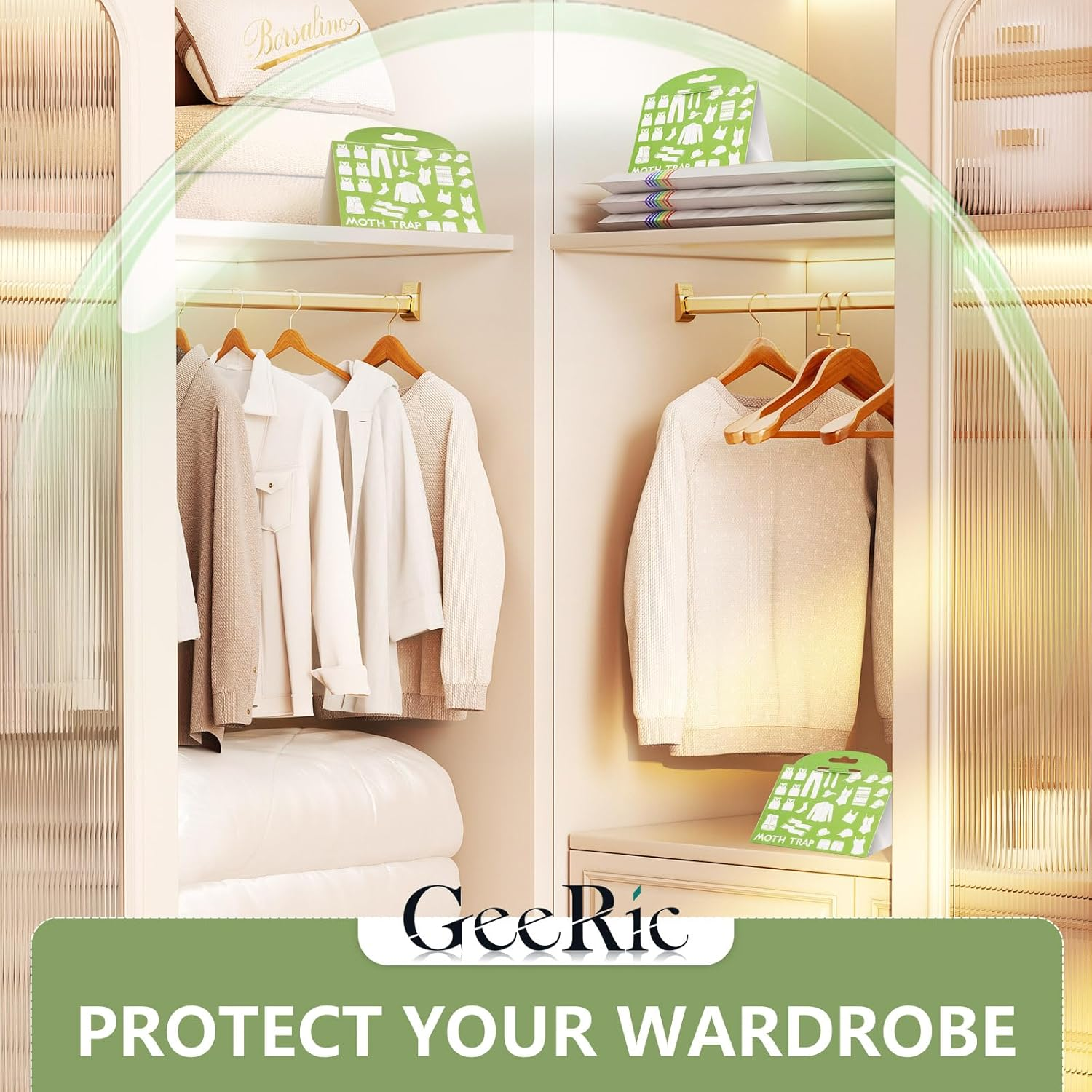 8PCS Clothes Moth Traps, Geeric Pantry Moth Traps Effective Safe | Non-Toxic | Odorless Moth Sticky Glue Trap for Closets Carpe Wardrobe Kitchen Indoor Outdoor - Style 1 image number 3