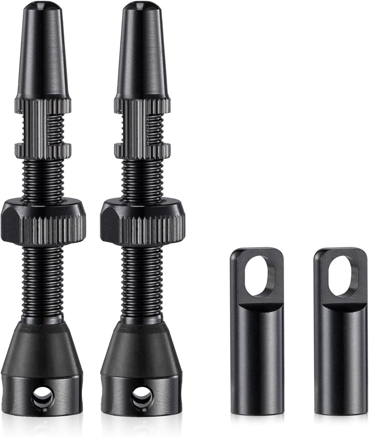 2PCS Tubeless Valves, Red, Quality Super Light Alloy Presta Valve Stem(44 Mm)