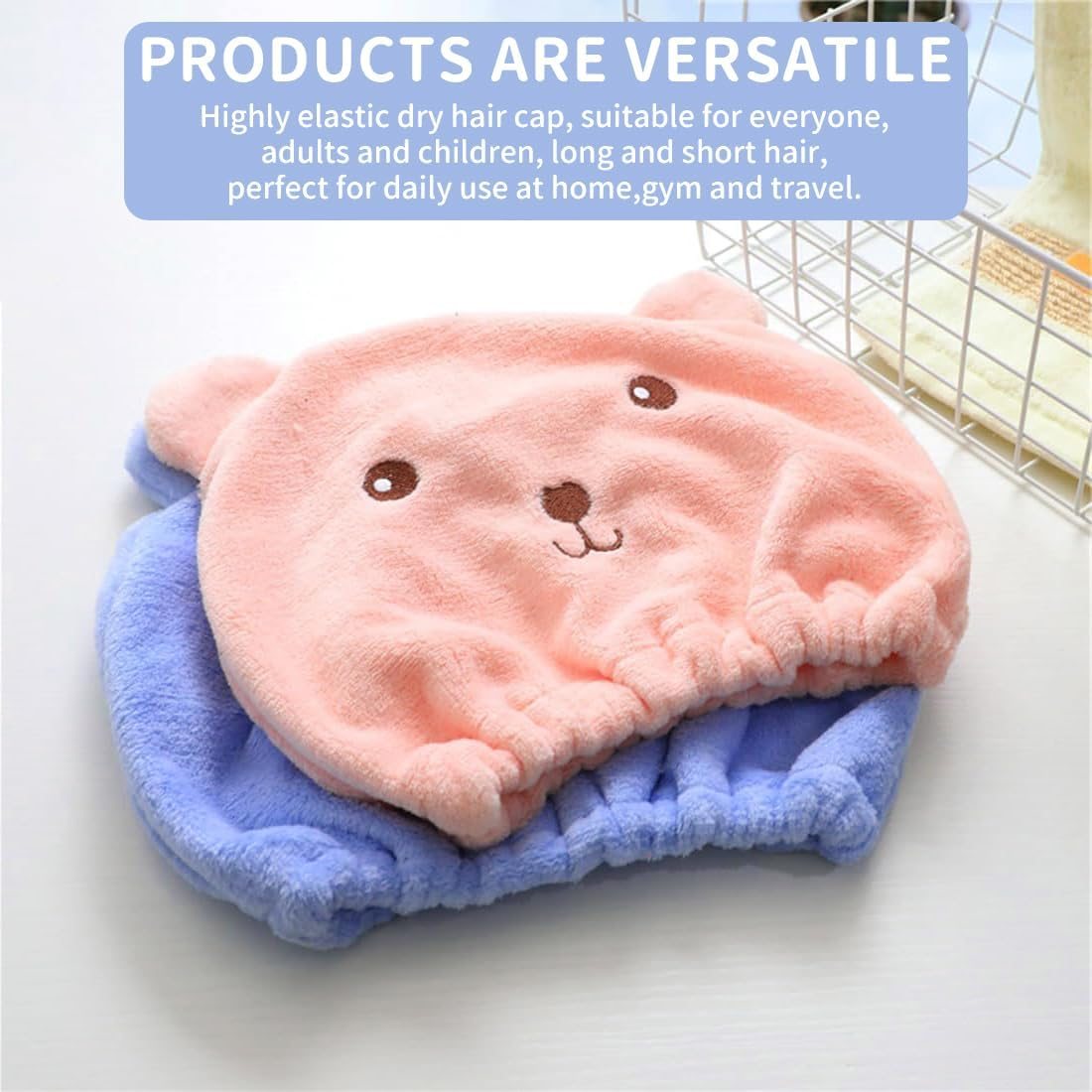 Bangbobi Hair Turban Set of 2 - Quick-Drying Microfibre Towel for Hair, Women & Children - Turban Cap as Hair Towel for Bath & Sauna image number 1