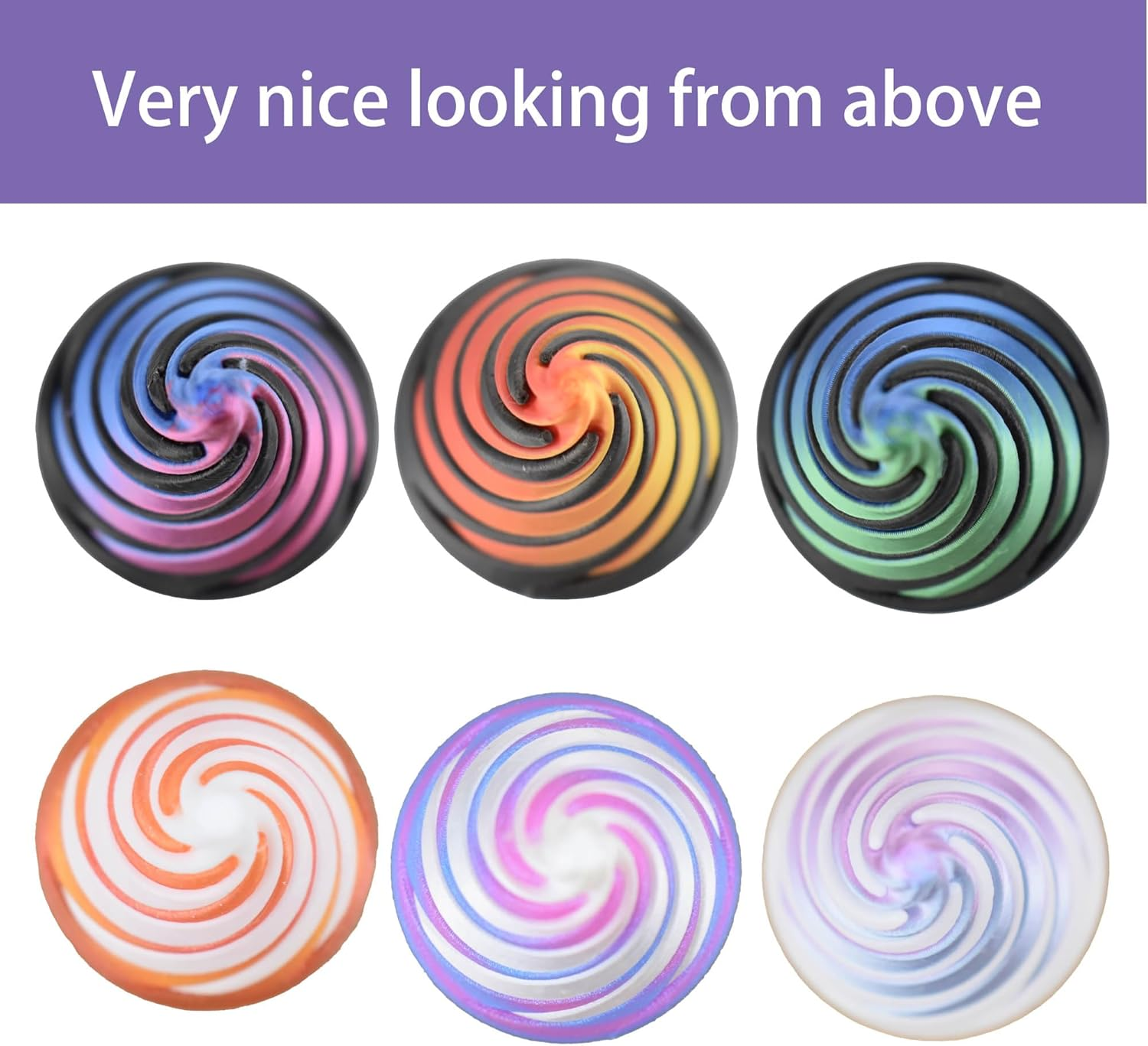 3D Spiral Cone Fidget Stress Relief Toys Suitable for Young People ( 6 Cones ) image number 6