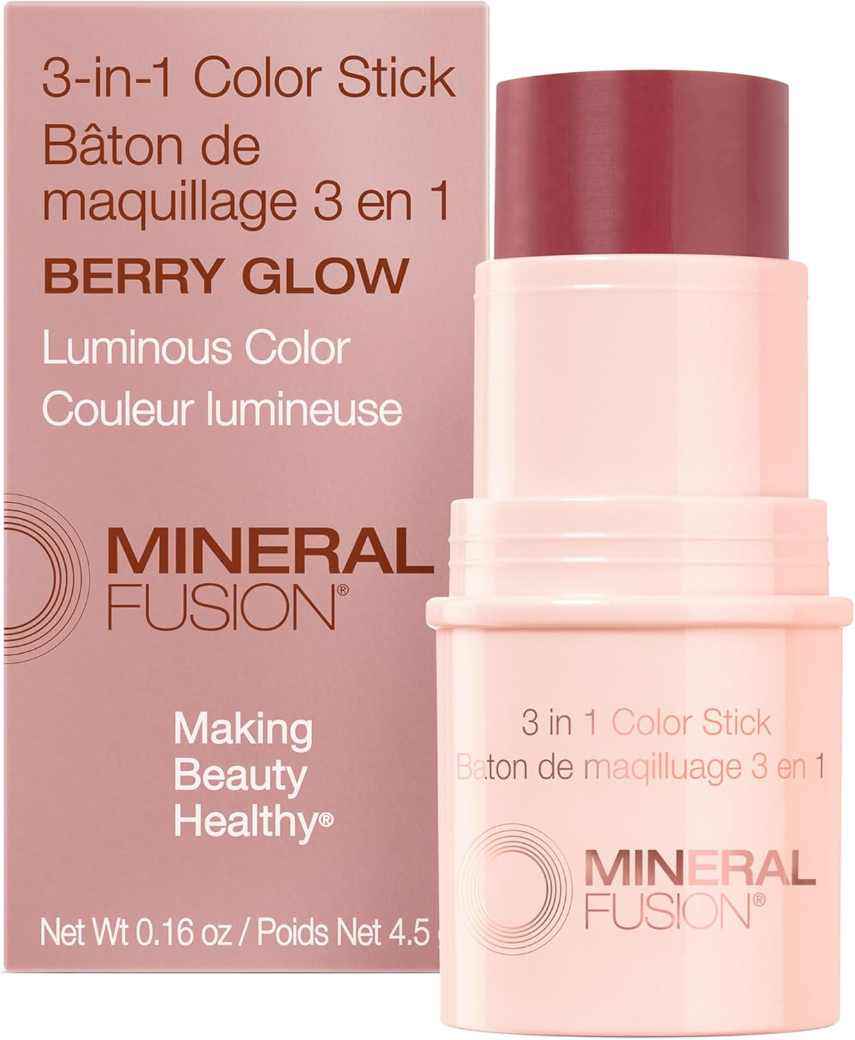 Mineral Fusion, Color Stick Rosette 3 in 1, 0.18 Ounce