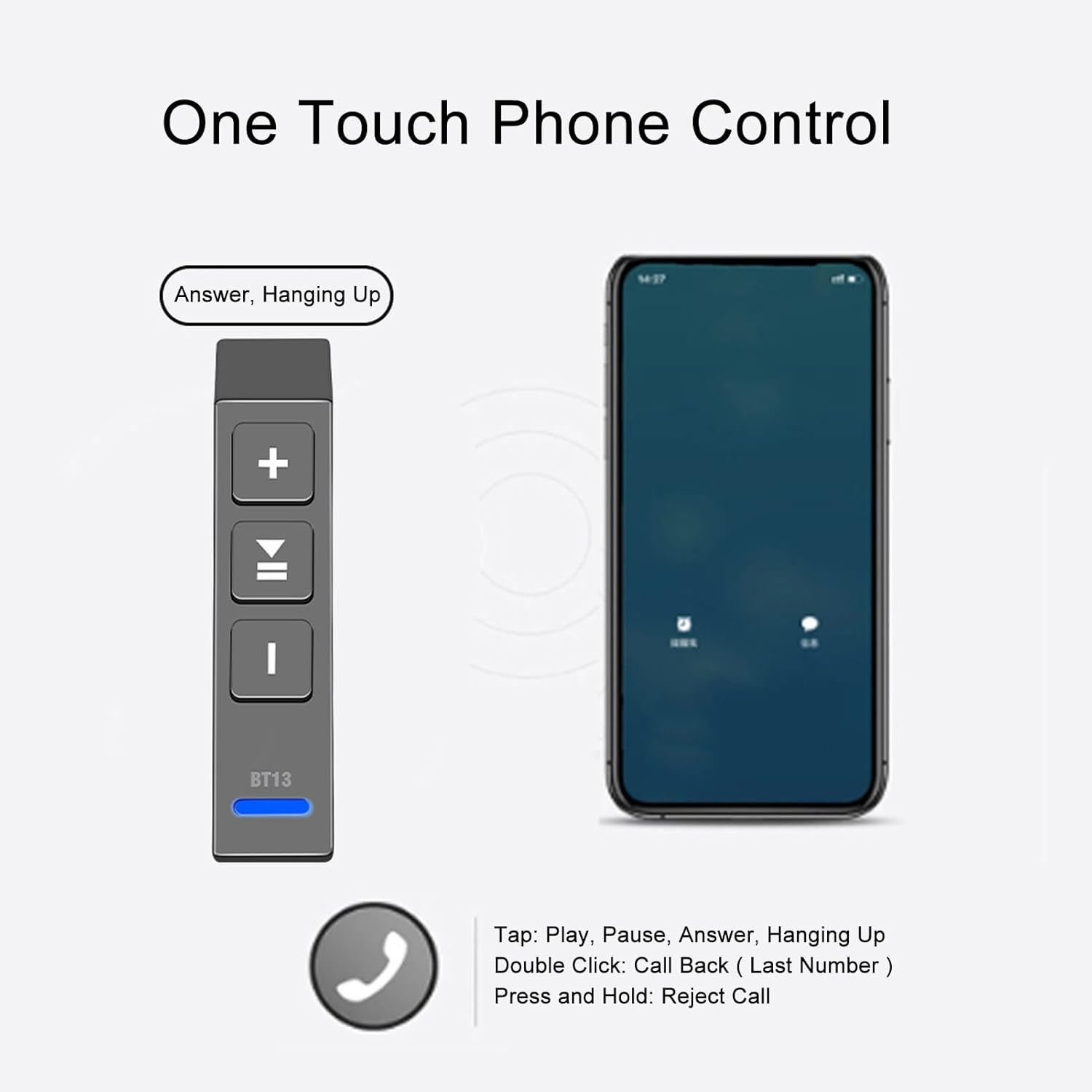 Steering Wheel Control, Media Pushbutton Wireless Handlebar Controller for ATOTO Car Stereos image number 4