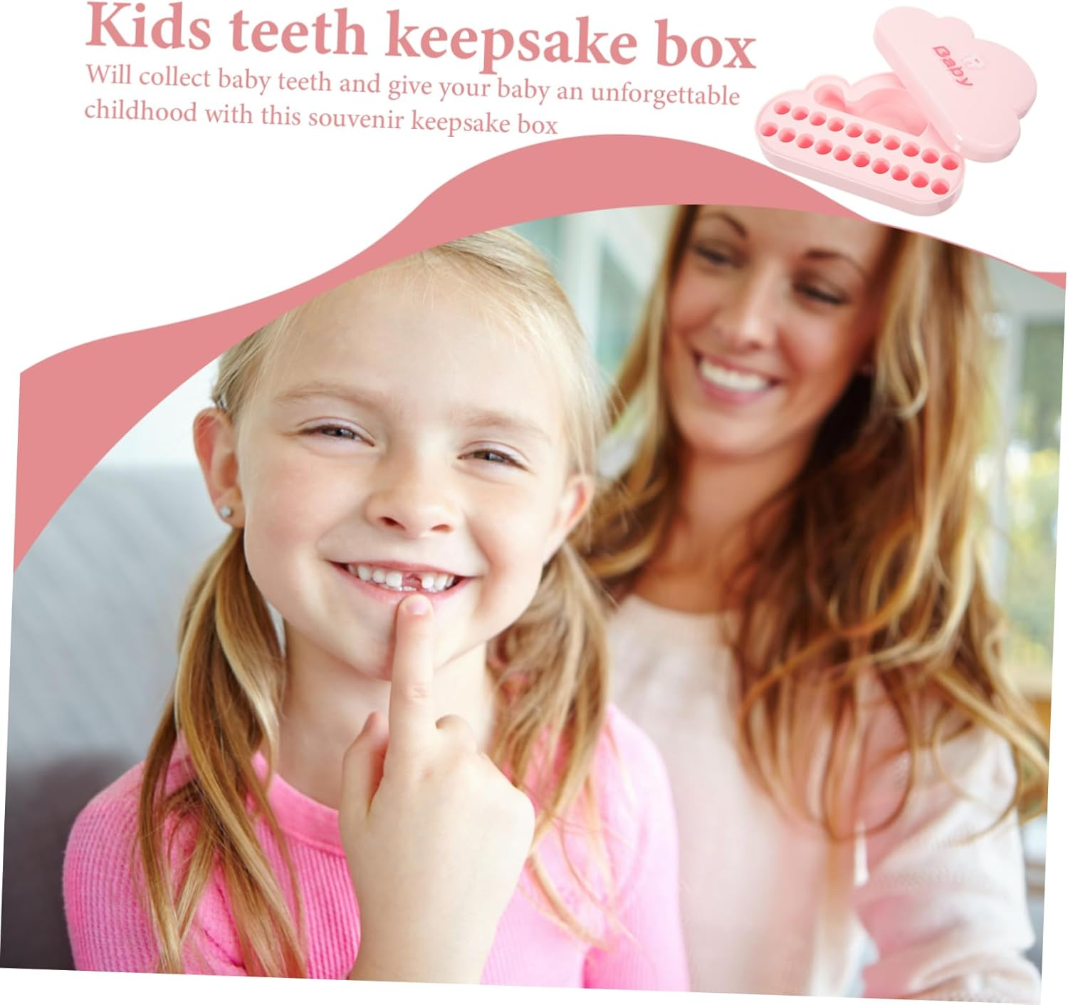Keepsake Boys and Girls Tooth Holder Box Tooth Retainer Storage Case Adorable Design image number 1