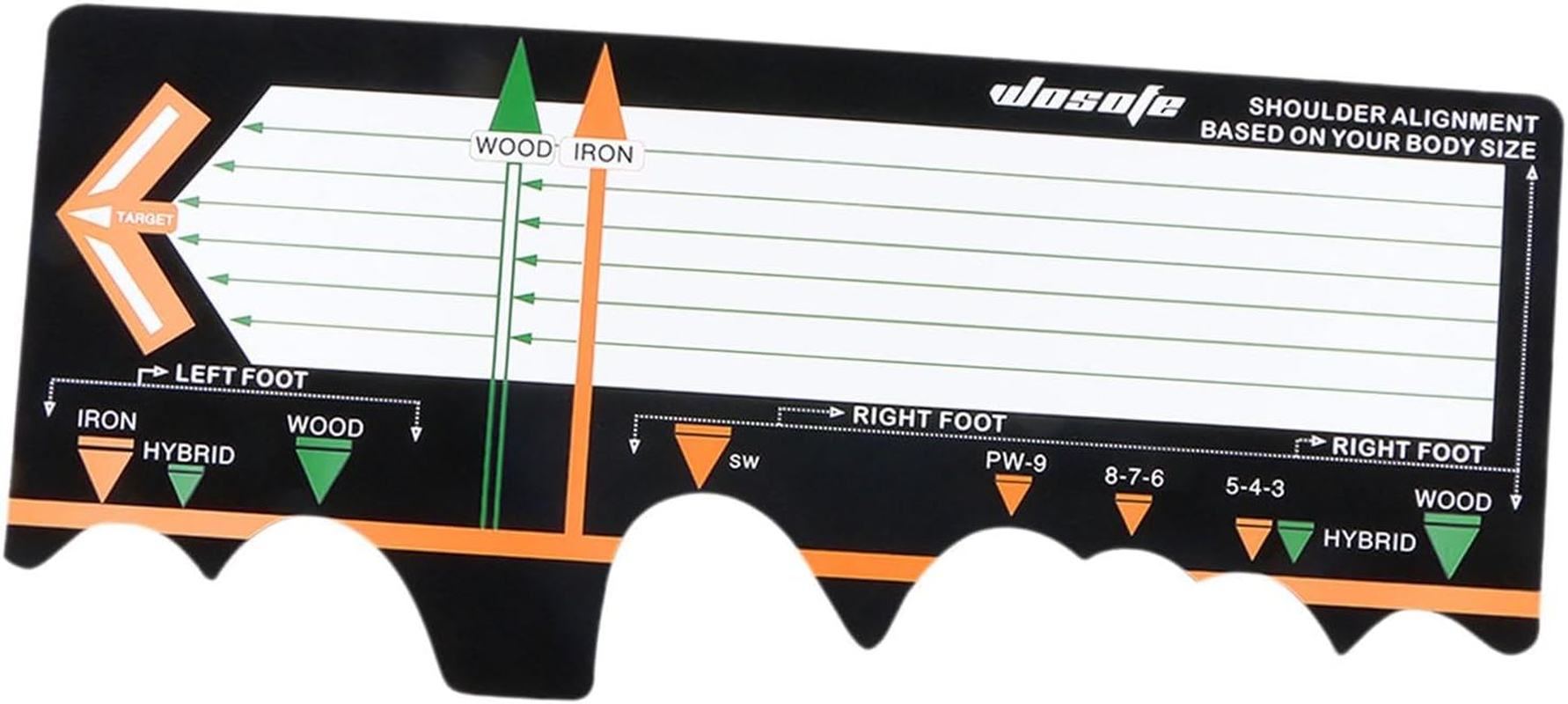 Oshhni Golf Training Mat, Golf Swing Training Aids Pad Swing Posture Correction Aids Portable Golf Station Board Swing Trainer for Indoor Outdoor