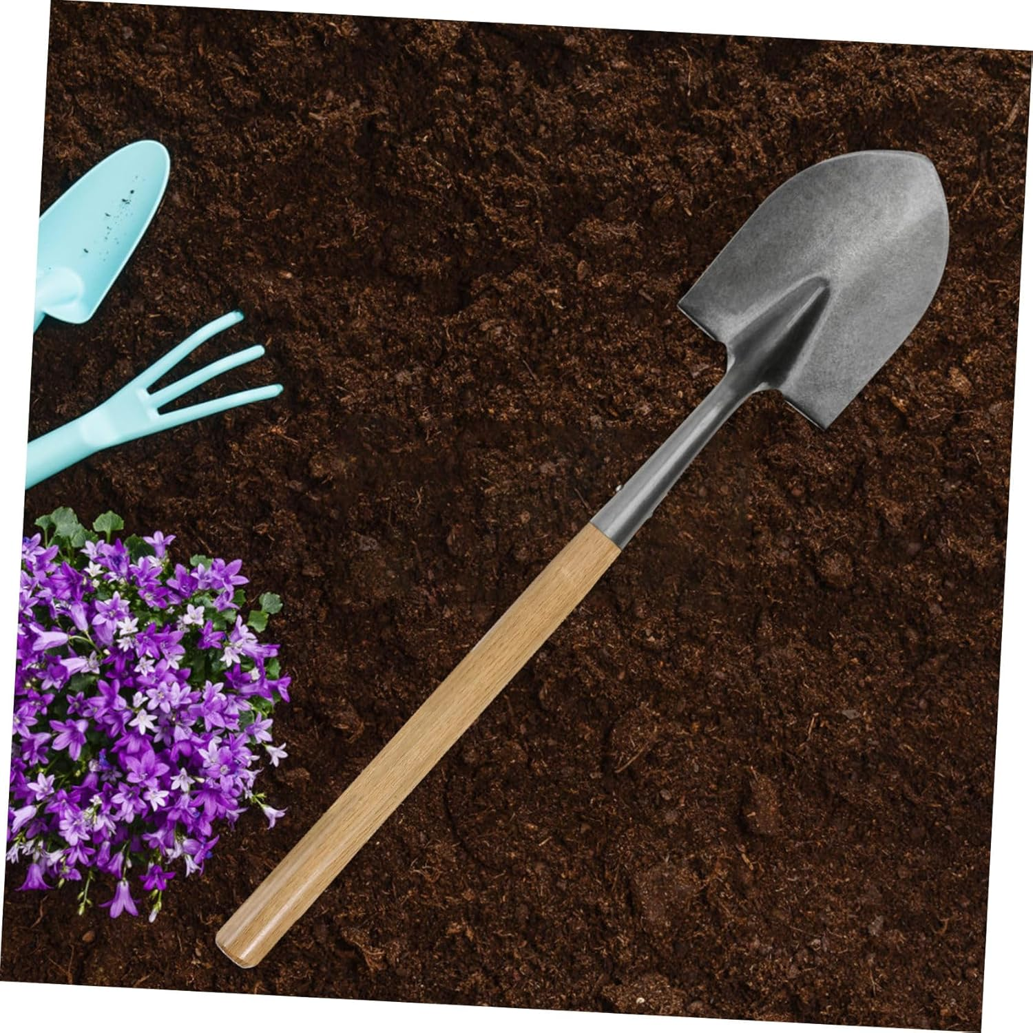 GETAJGHSD Solid Wood Shovel Handle Replacement Thickened Farm Tool Handle Wood Rod for Gardening Heavy Duty Agricultural Hand Tool Compatible with Brooms and Shovels image number 2