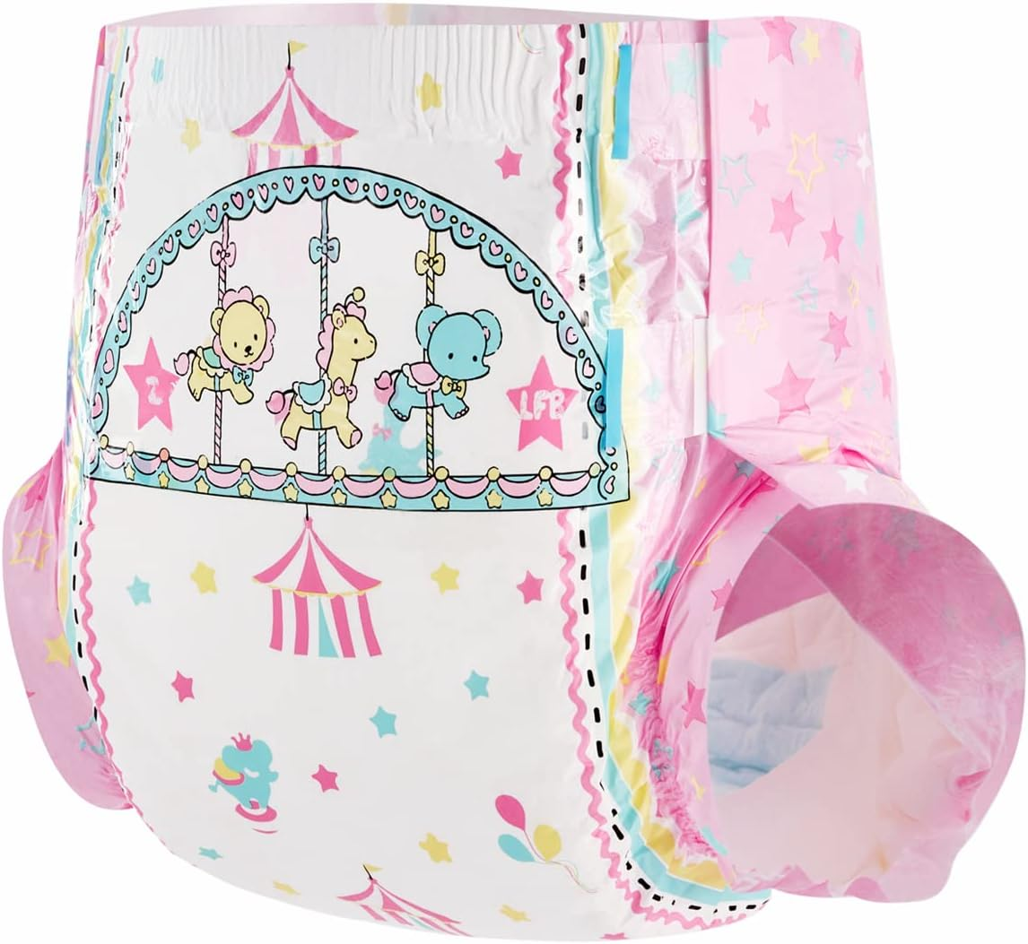 Littleforbig Adult Printed Diaper 2 Pieces - Little Circus L image number 6
