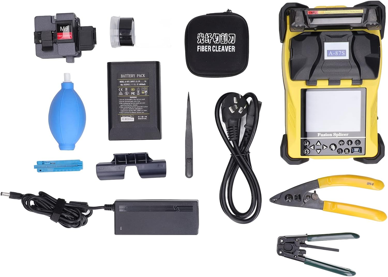 Fusion Splicer Set Automatic High-Precision Cutter 3 in 1 Mini Optical Fiber Fusion Splicer for Telecommunications, Fiber Holder Optical Welding image number 4