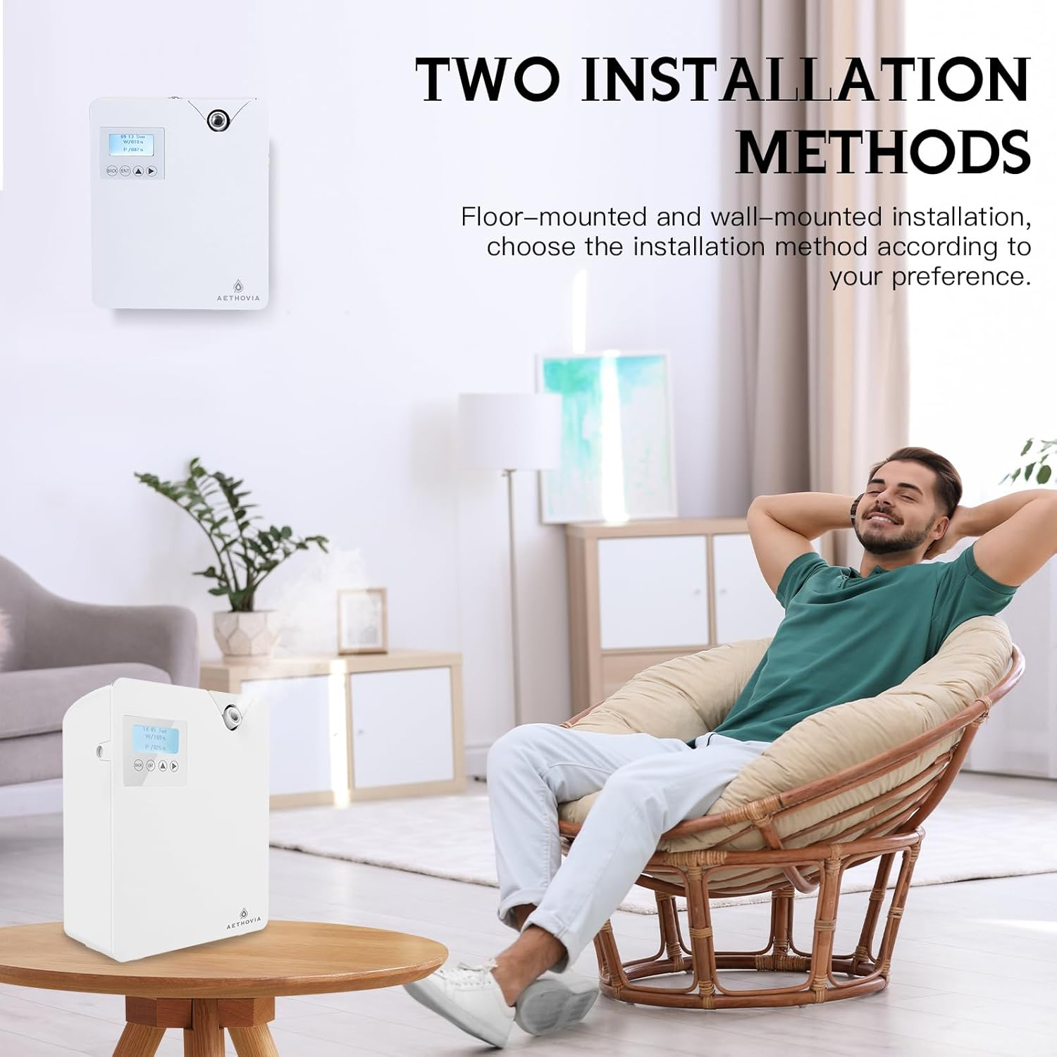 AETHOVIA Smart Scented Diffusers, Bluetooth APP Control Scent Air Diffuser, Cover up 400M&sup3; HVAC Waterless Aroma Device for Home, Office, Spa image number 2