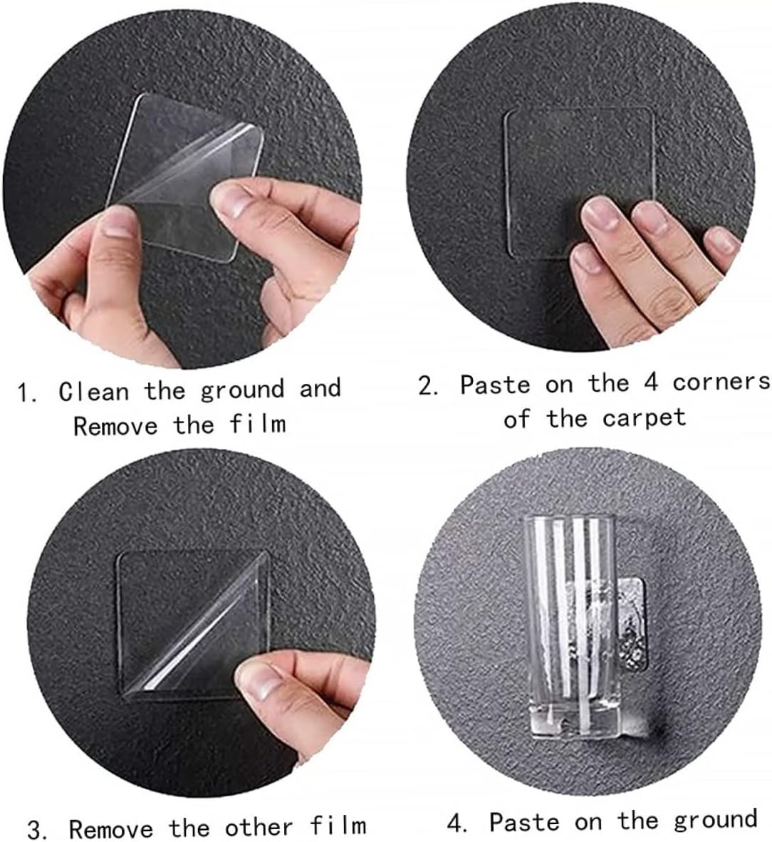 Ciieeo 12Pcs Double Sided Auxiliary Sticker No Nails No Fixed Adhesive Tape for Wall Mounted Strong Double Sided Tape