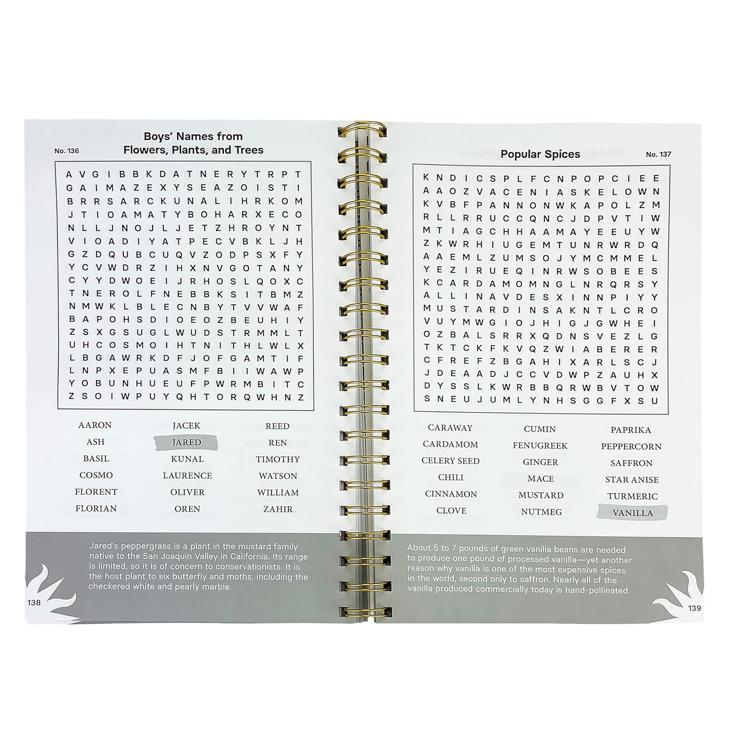 Smithsonian Word Search Gardens & Plants - Beautiful Botanicals Spiral-Bound Puzzle Multi-Level Word Search Book for Adults Including More than 200 Puzzles